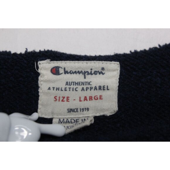 Champion relaxed fit raw scoop neck long sleeve fleece pullover sweatshirt L - Picture 6 of 9